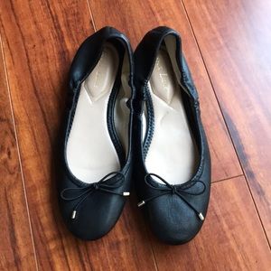 Essex lane black leather ballet flats